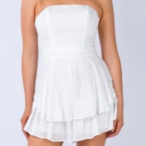 Princess Polly White Strapless Romper